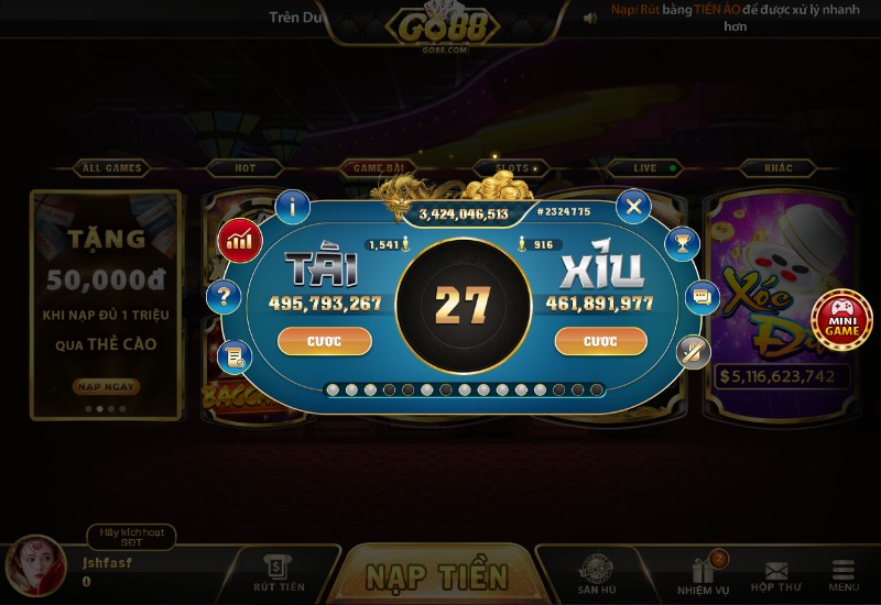 Bàn cược Tài xỉu - Cổng game số 1 Việt Nam
